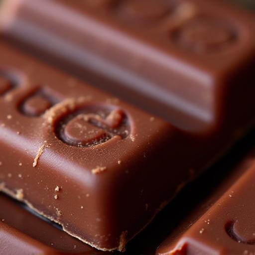 Detalle de una tableta de chocolate artesanal con el logo de Cauce Café